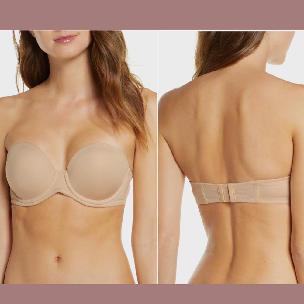 NEW $76 Wacoal [ 34G US ] Red Carpet Convertible Strapless Bra brush tan‎ nude